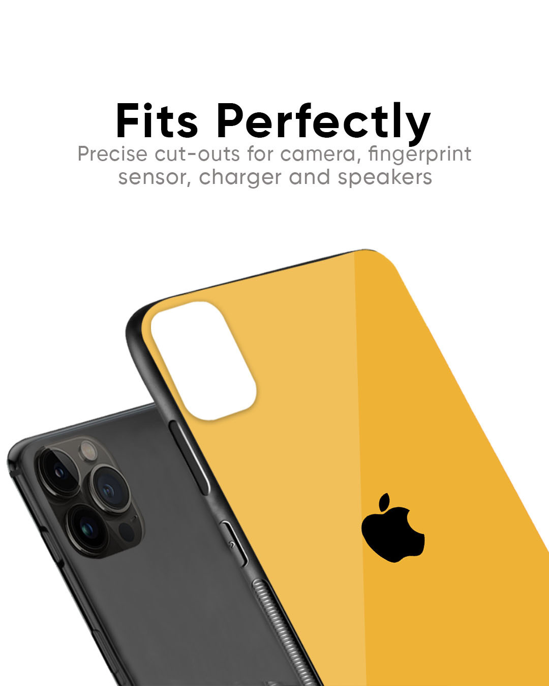 Shop Fluorescent Yellow Premium Glass Case for Apple iPhone 15 (Shock Proof, Scratch Resistant)-Back