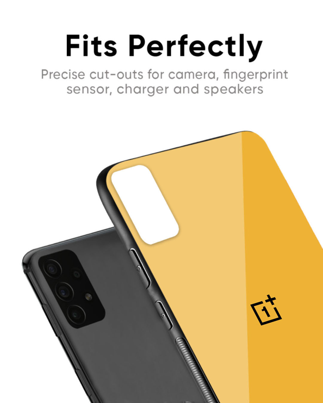 Shop Fluorescent Yellow Premium Glass Case for OnePlus 8 Pro(Shock Proof, Scratch Resistant)-Back