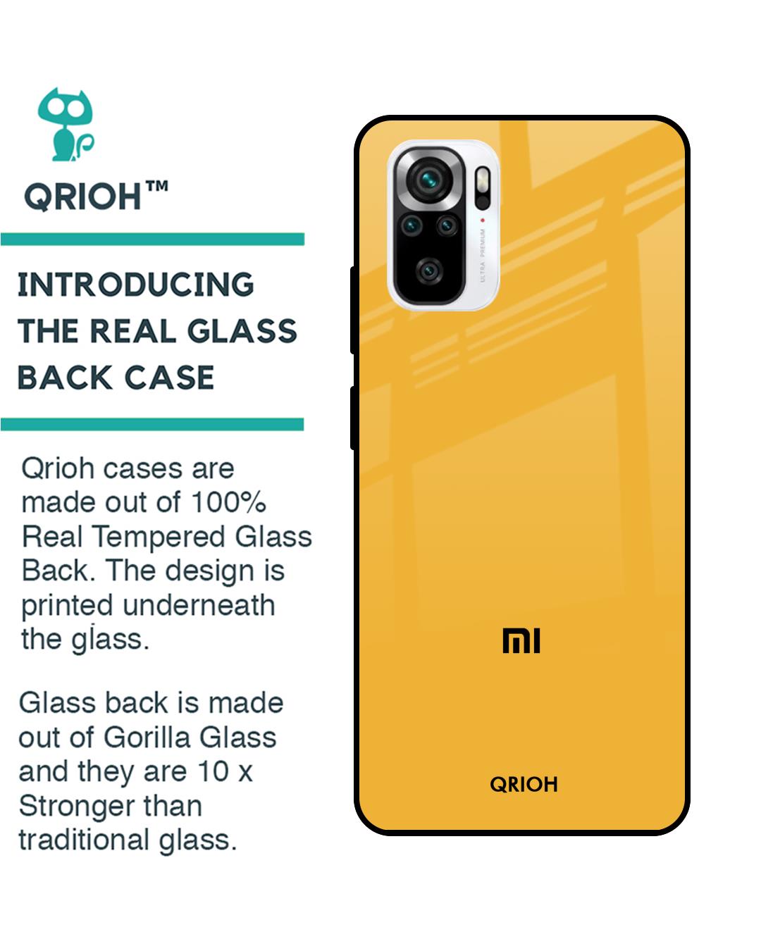 Shop Fluorescent Yellow Premium Glass Case for Redmi Note 11 SE (Shock Proof, Scratch Resistant)-Back