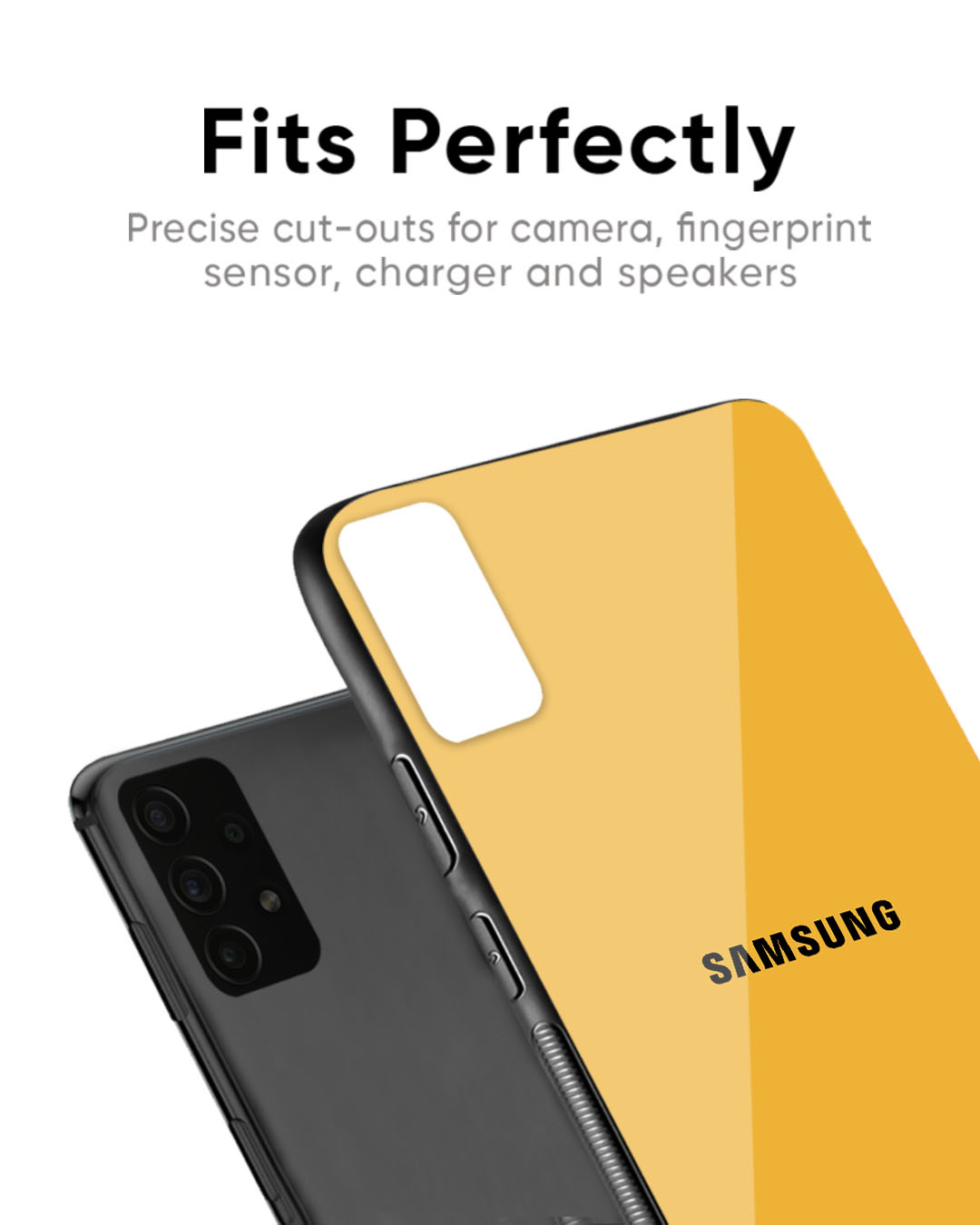 Shop Fluorescent Yellow Premium Glass Case for Samsung Galaxy A14 5G (Shock Proof, Scratch Resistant)-Back