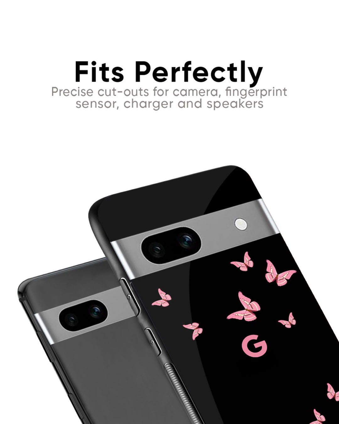 Shop Fly Butterfly Premium Glass Case for Google Pixel 7A(Shock Proof, Scratch Resistant)-Back