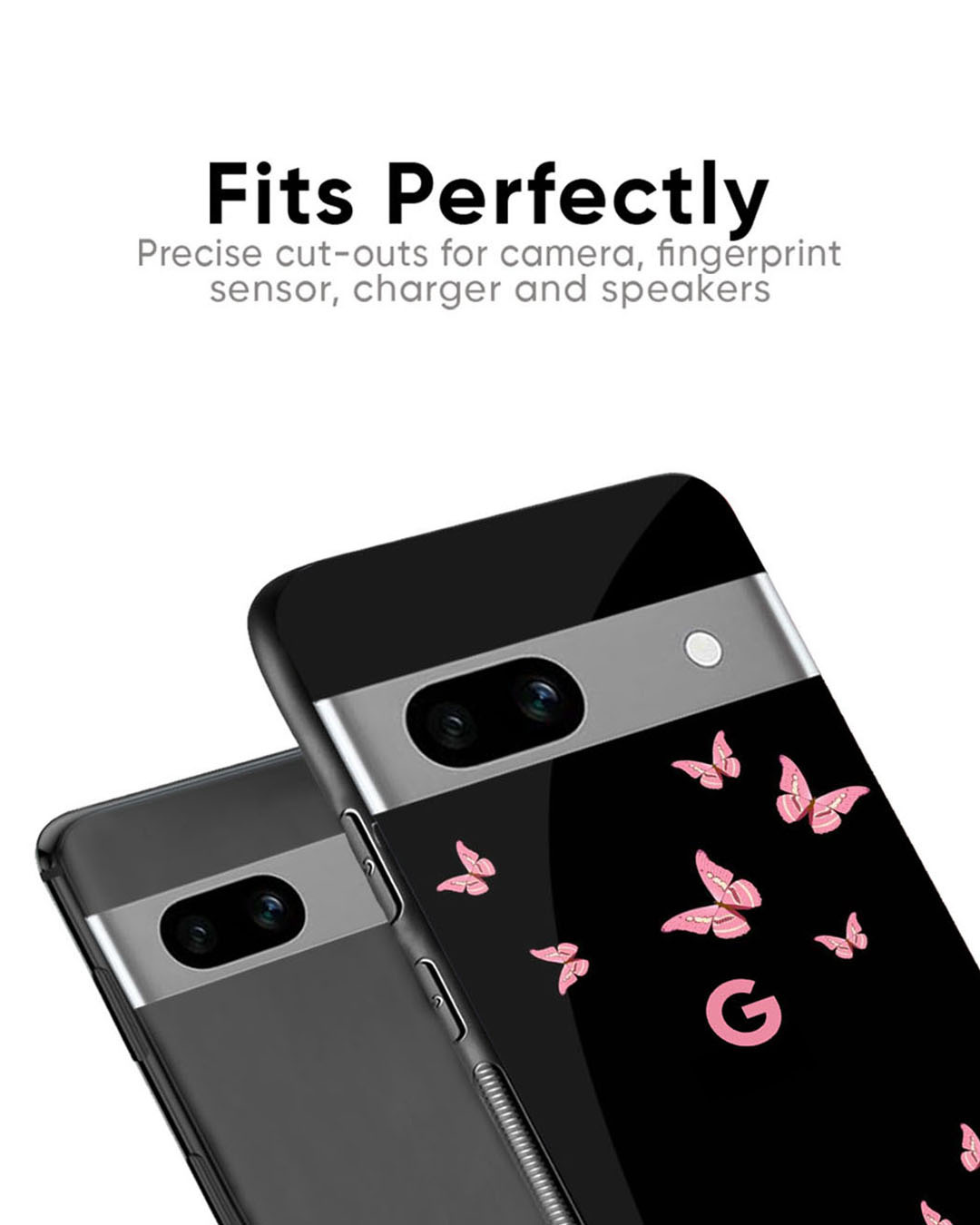 Shop Fly Butterfly Premium Glass Case for Google Pixel 8a (Shock Proof, Scratch Resistant)-Back