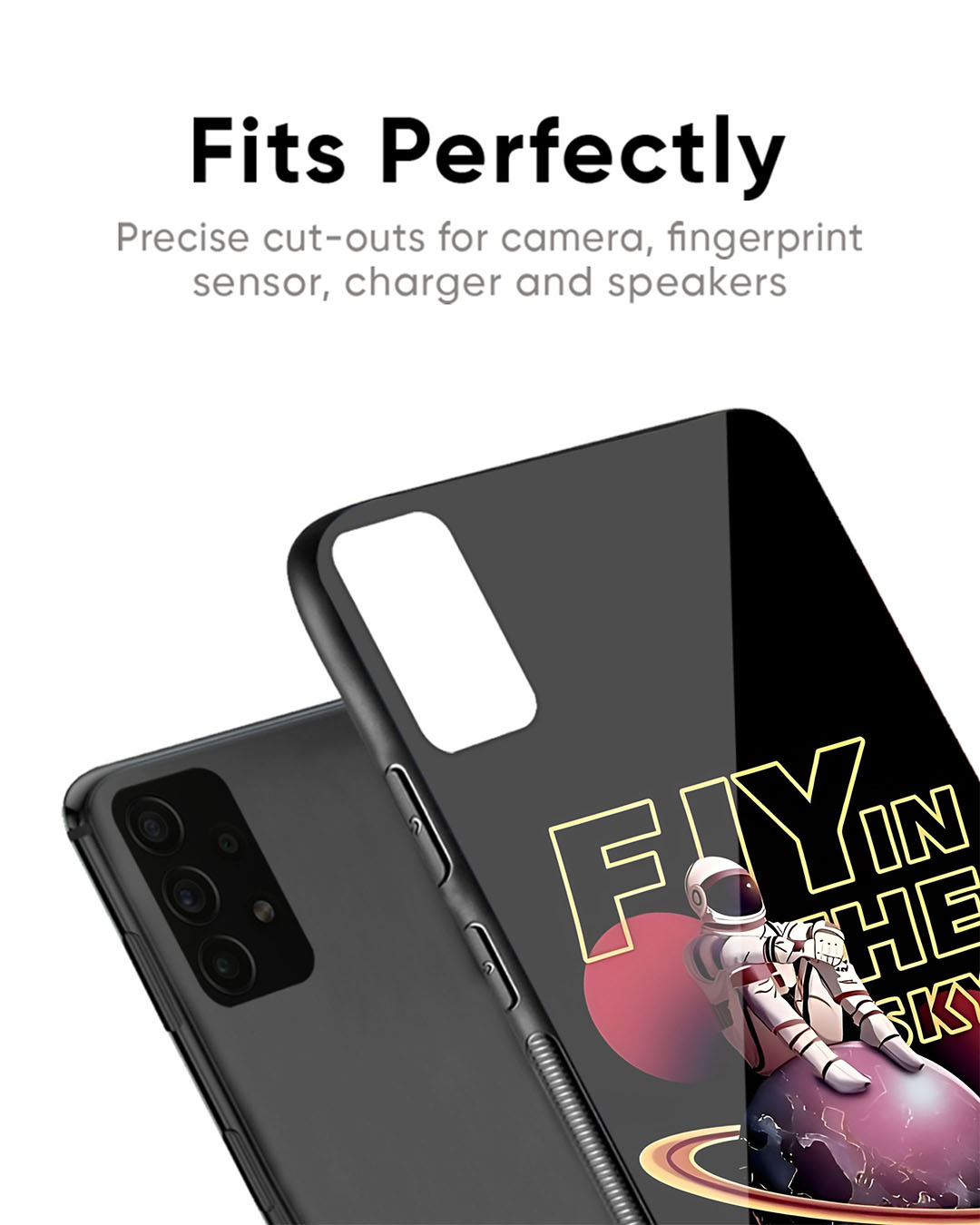 Shop Fly In Sky Premium Glass Case for Apple iPhone 15 Plus (Shock Proof, Scratch Resistant)-Back
