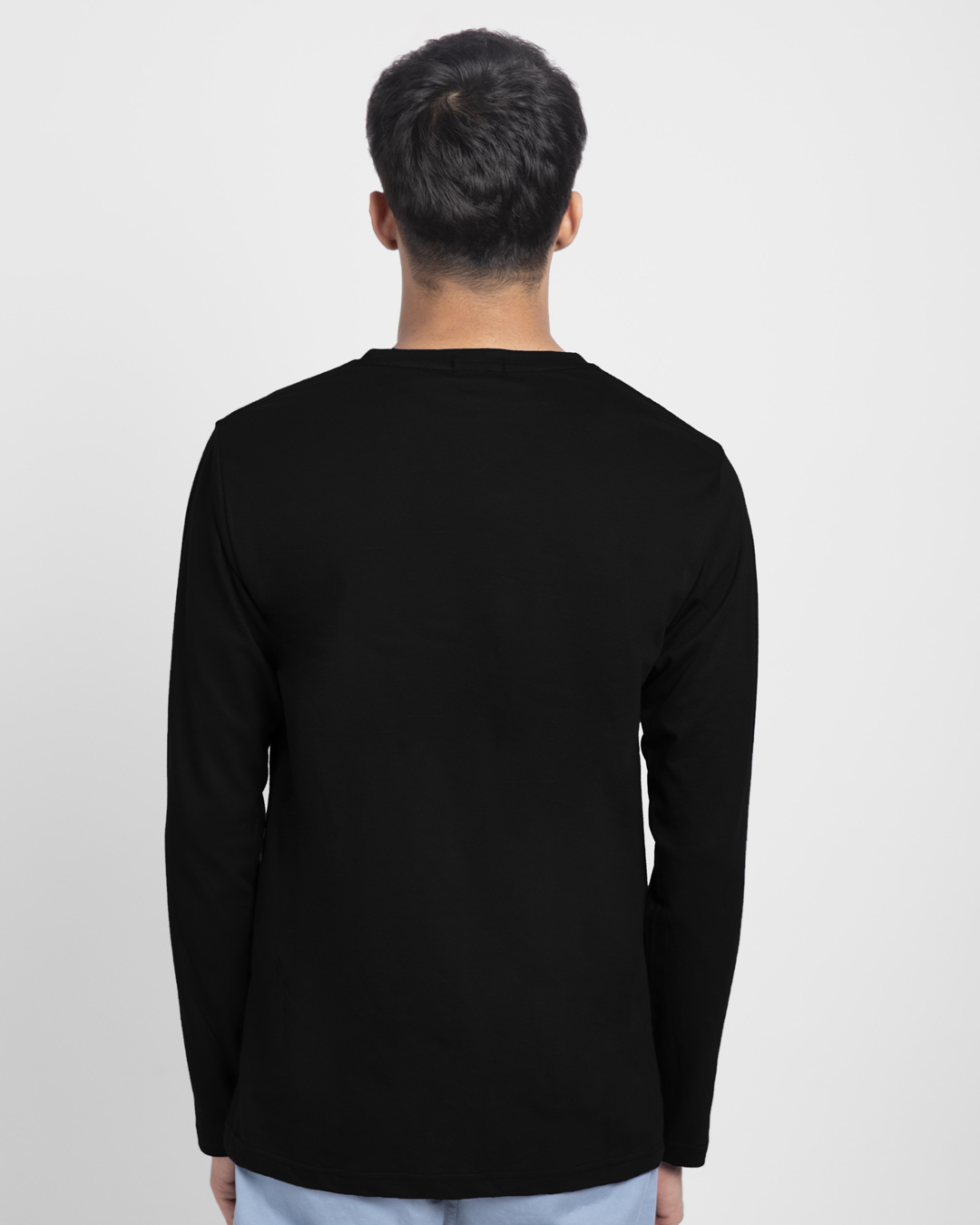 Shop Focus Abstract Full Sleeve T-Shirt Black-Back