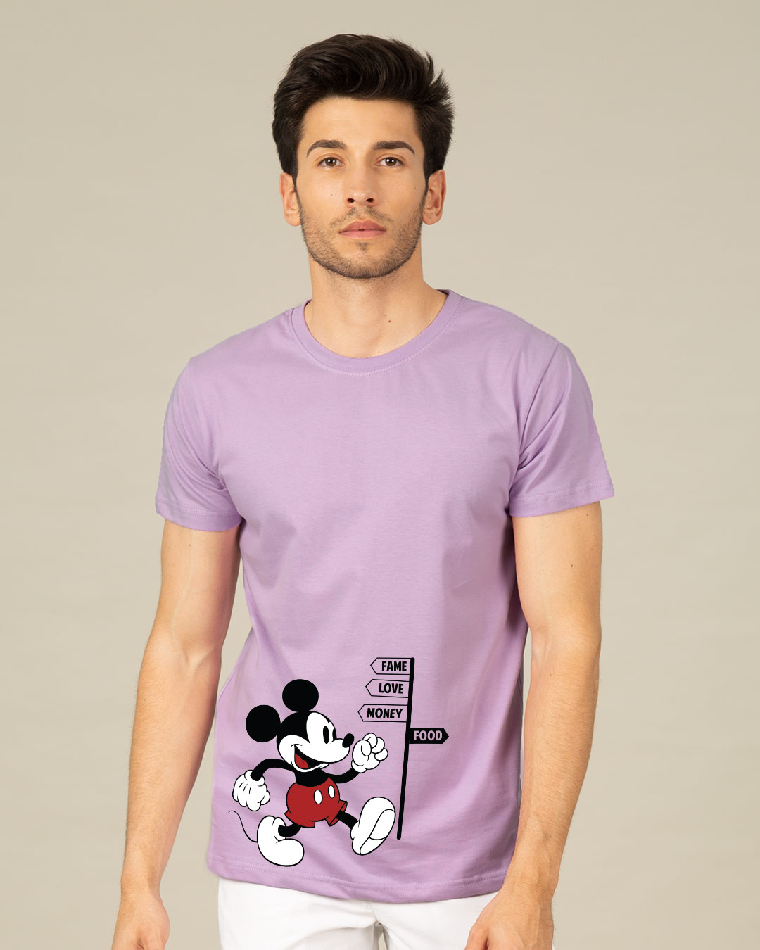 Shop Foodie Mickey Half Sleeve T-Shirt (DL)-Back