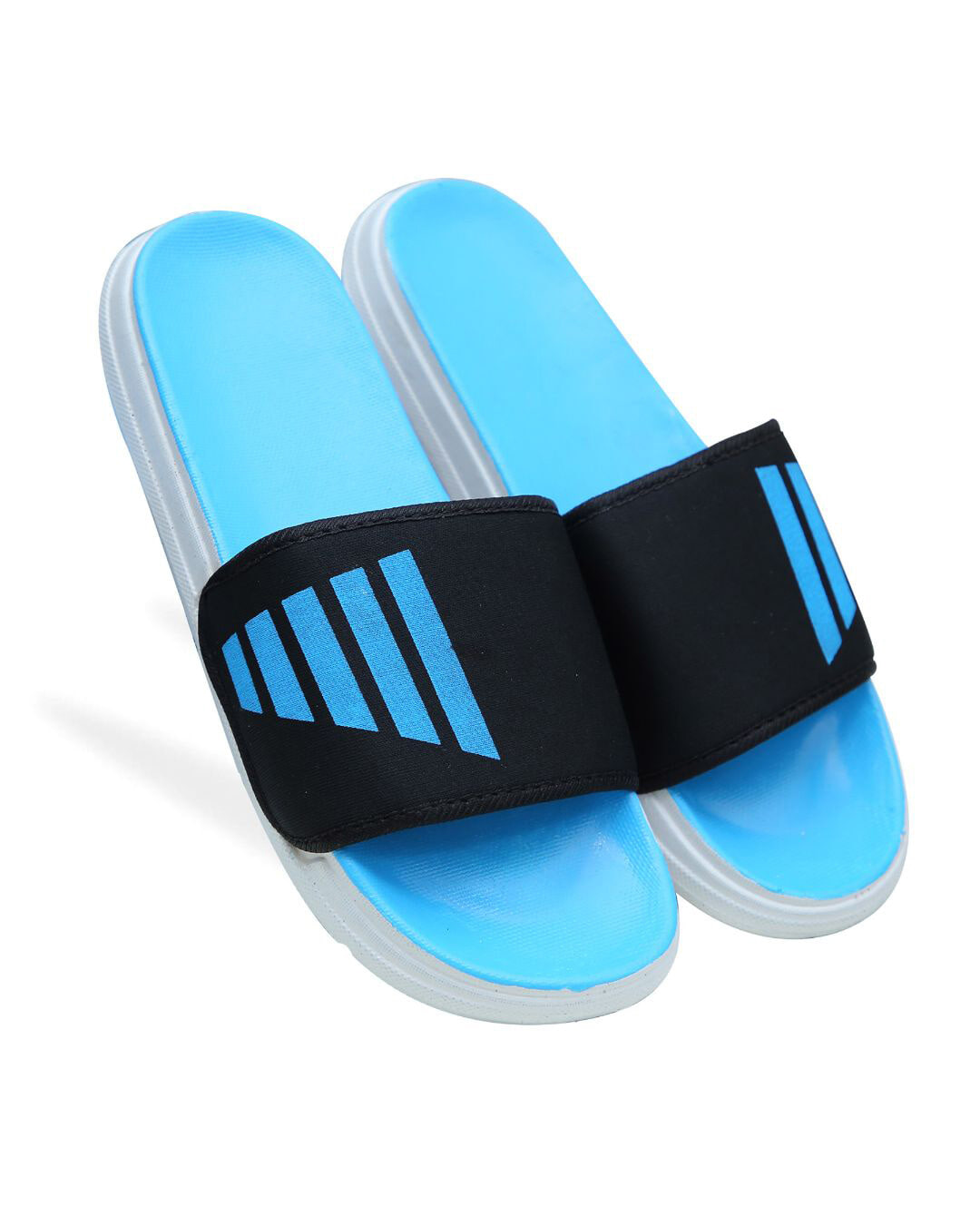 Buy Footox Sky Blue Sliders For Men Online in India at Bewakoof