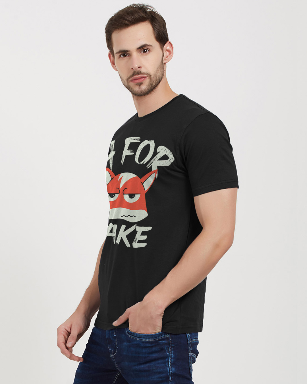 Shop For Fox Sake Cotton Half Sleeves T-Shirt-Back