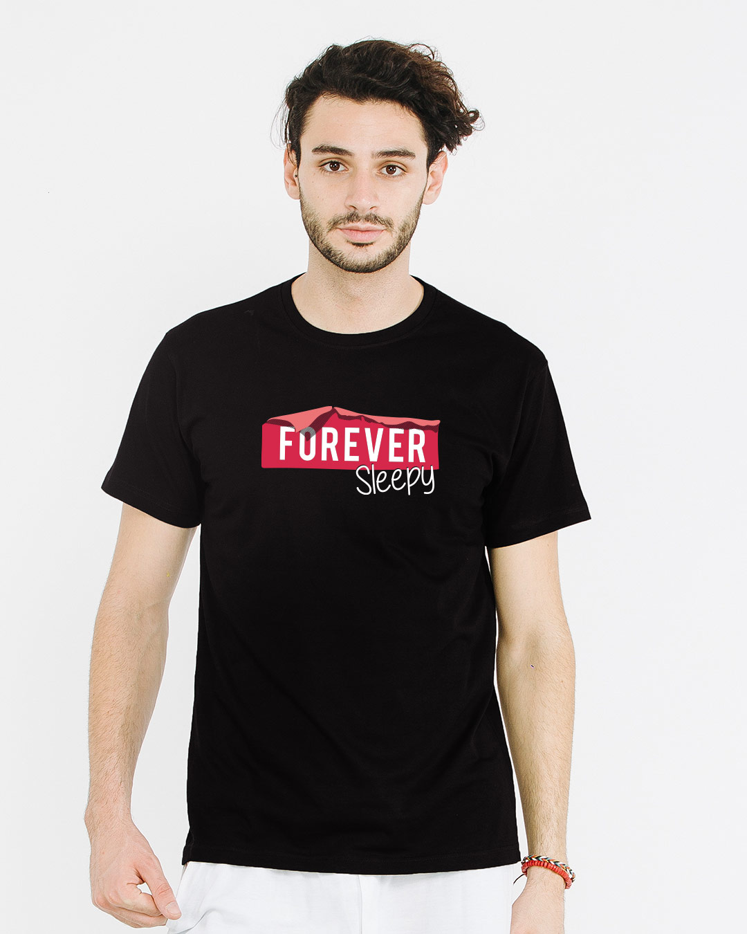 Shop Forever Sleepy Half Sleeve T-Shirt-Back