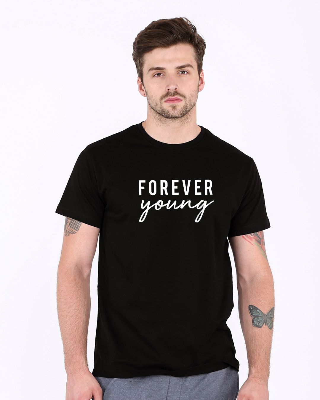 Shop Forever Young Half Sleeve T-Shirt-Back