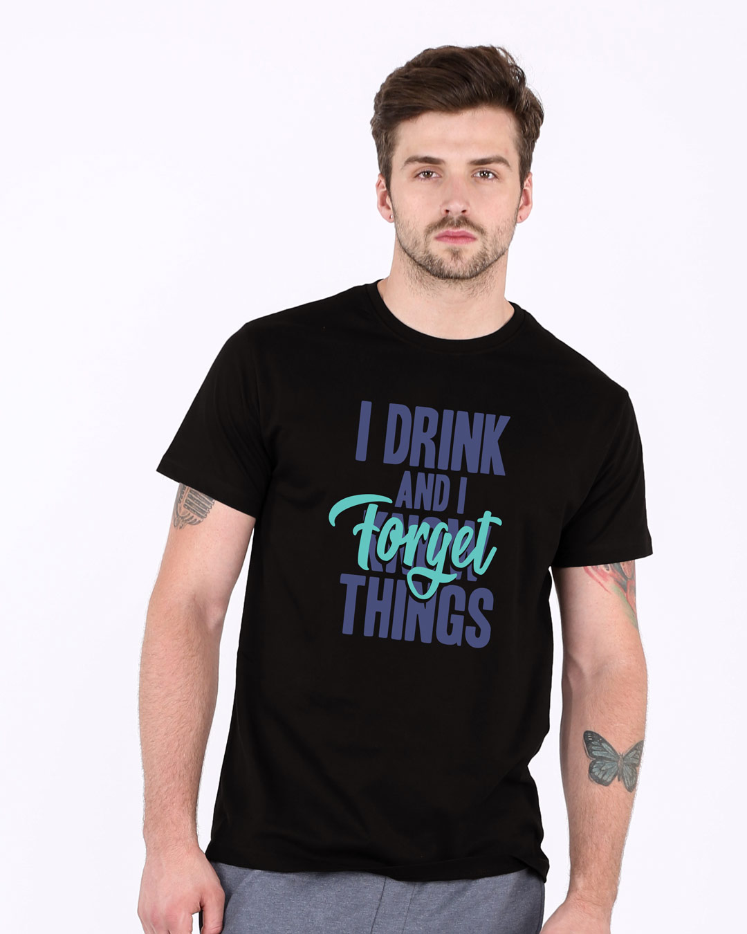 Shop Forget Things Half Sleeve T-Shirt-Back