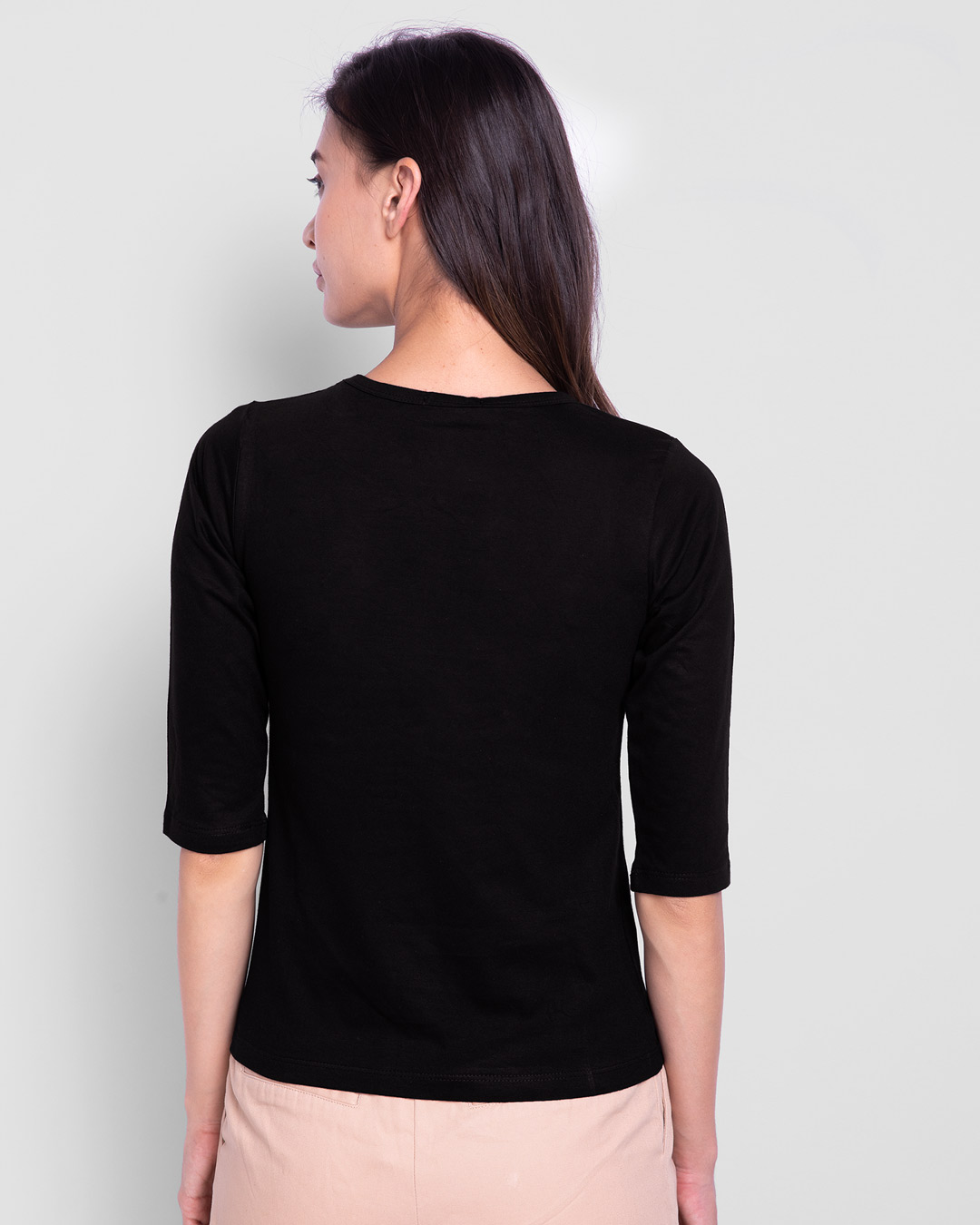 Shop Frames Round Neck 3/4 Sleeve T-Shirt-Back