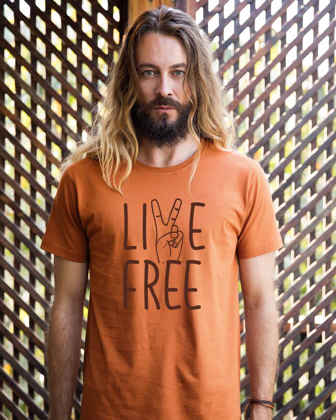 Shop Free Live Half Sleeve T-Shirt-Back