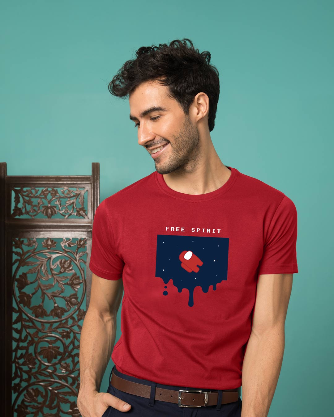

Free Sprit imposter Half Sleeve T-Shirt Bold Red Men' Printed T-Shirts Bewakoof.com