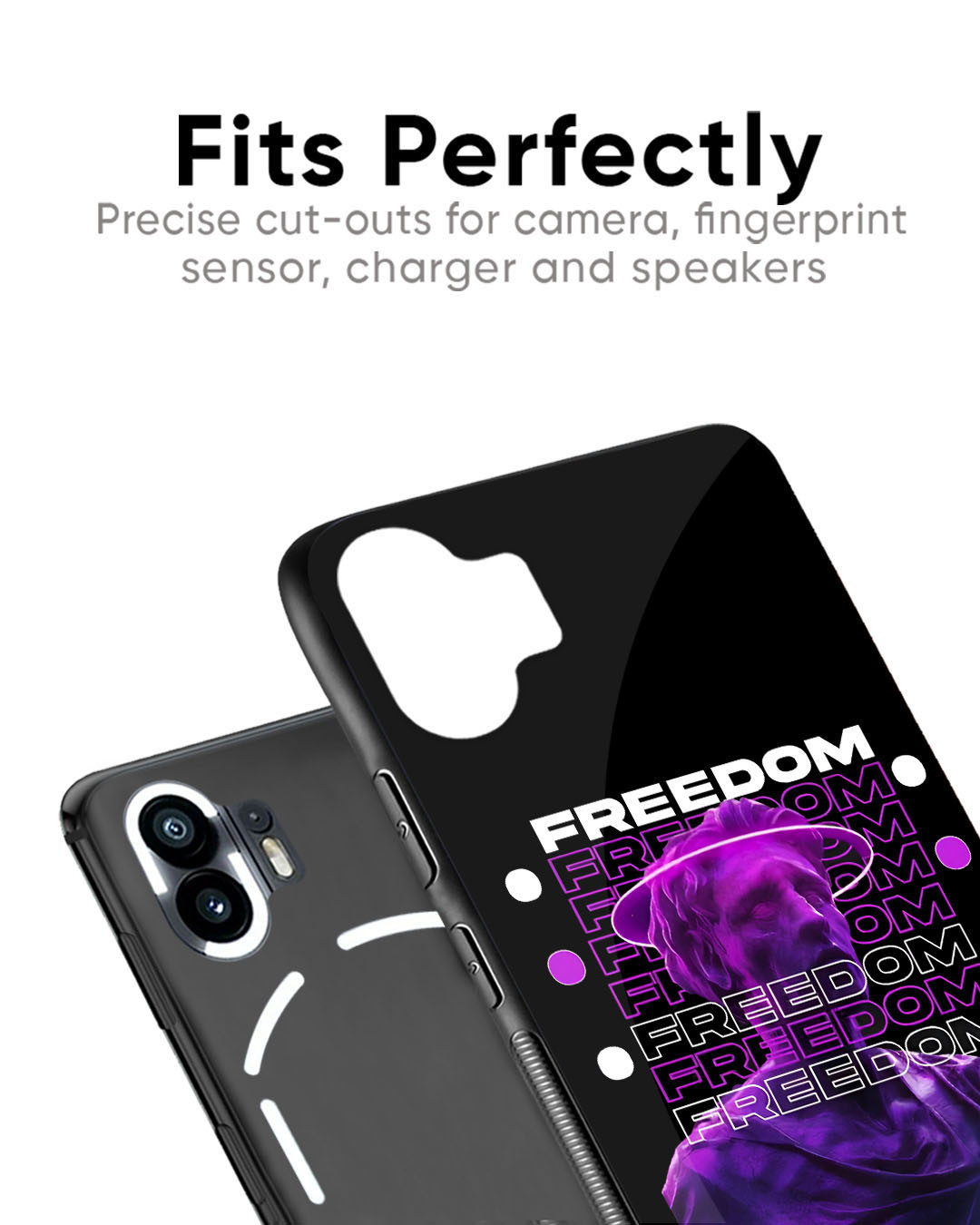 Shop Freedom Life Premium Glass Case for Nothing Phone 1 (Shock Proof, Scratch Resistant)-Back