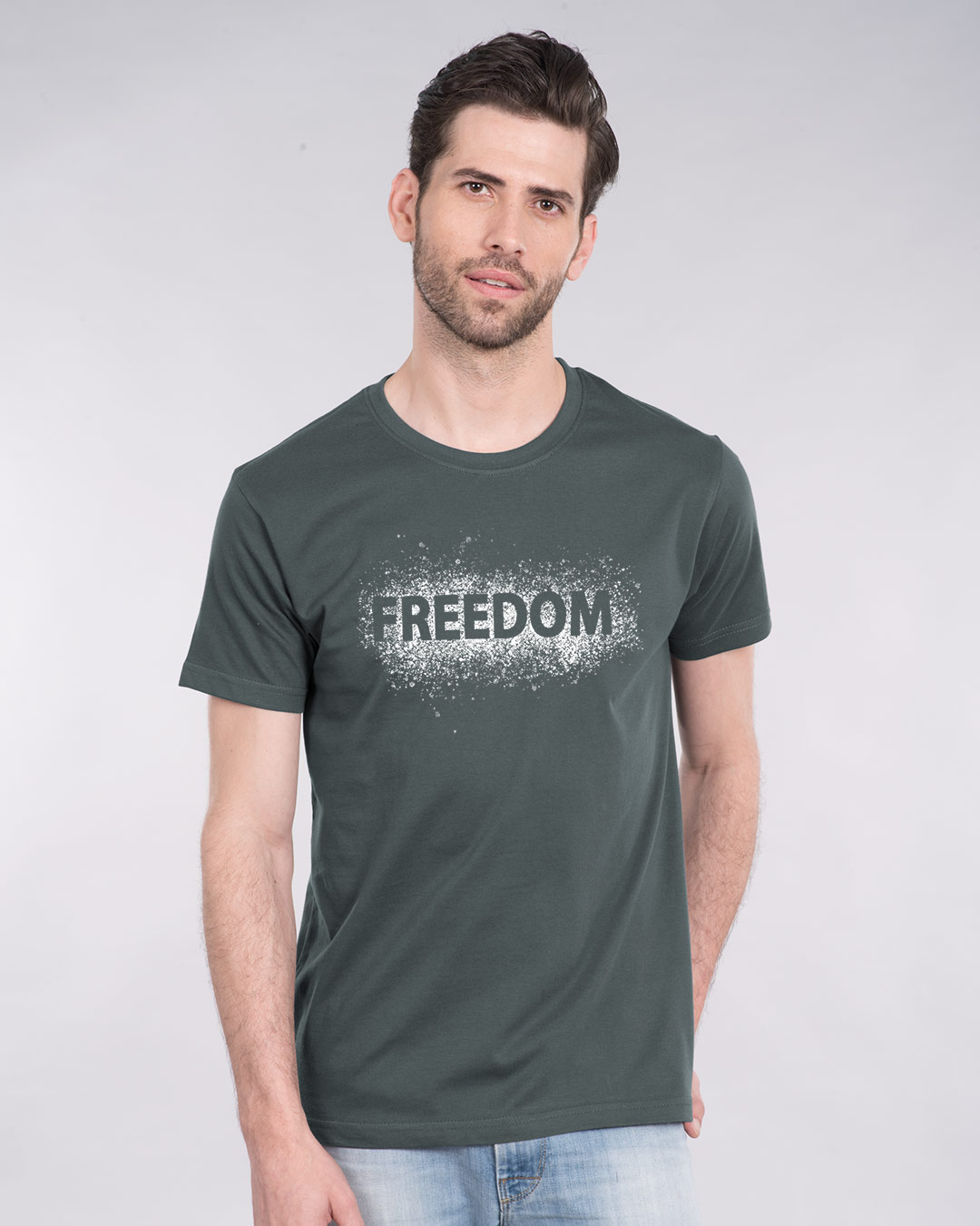 Shop Freedom Splatter Half Sleeve T-Shirt-Back