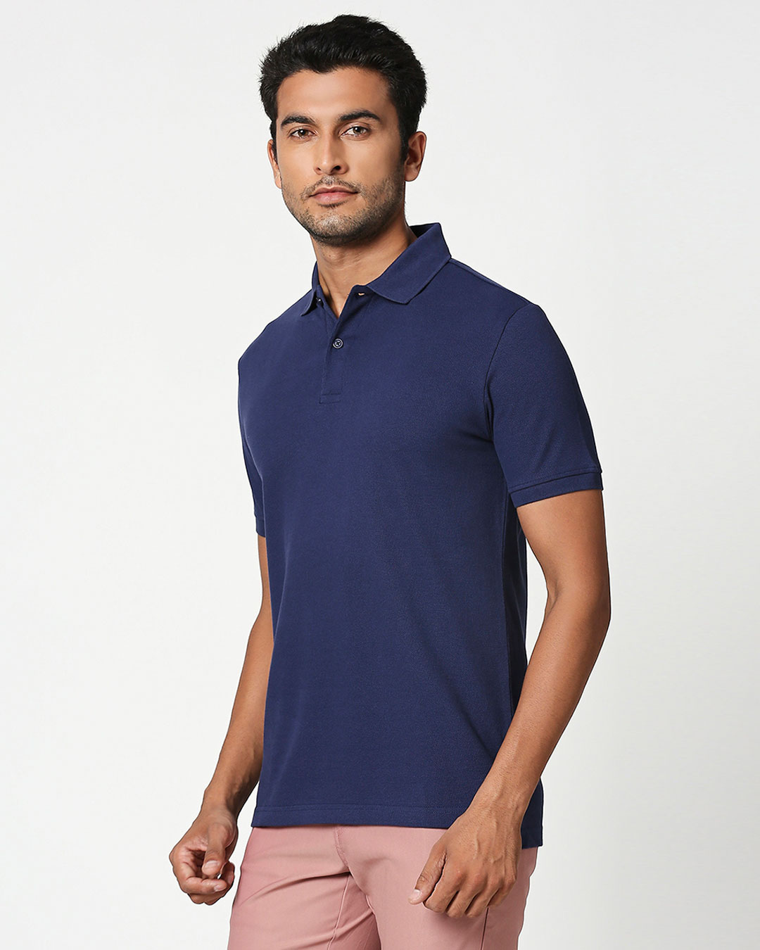 Shop French Navy Classic Polo-Back