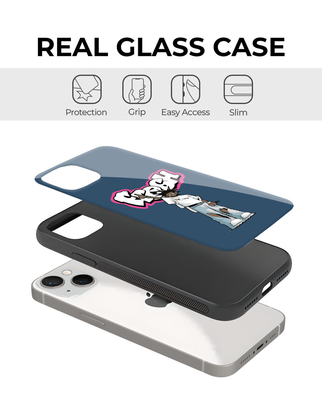 Shop Fresh Premium Glass Cover for Apple iPhone 12-Back