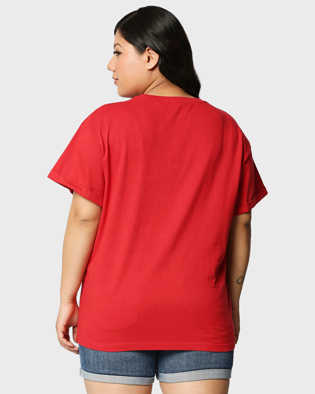Shop Women's Red Friday Garfield Graphic Printed Plus Size Boyfriend T-shirt-Back