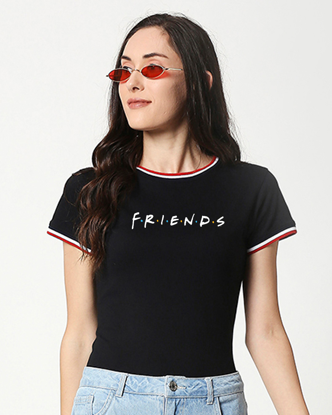 Shop Friends logo Crewneck Varsity Rib H/S T-Shirt (FRL)-Back