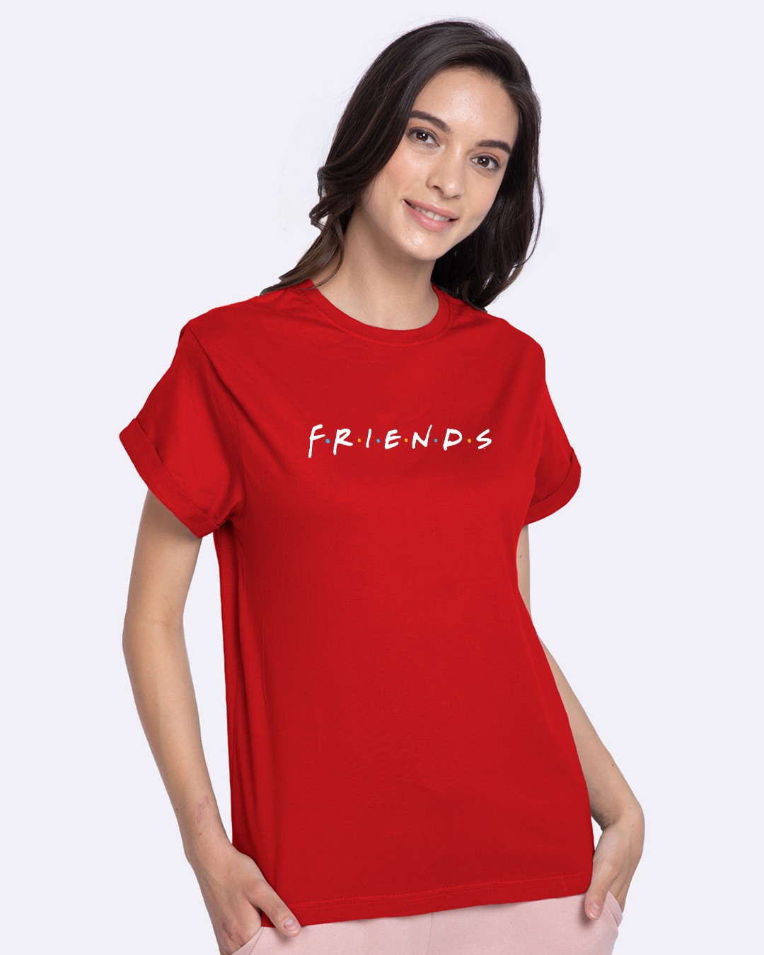 Shop Friends logo (FRL) Printed Boyfriend T-Shirt-Back
