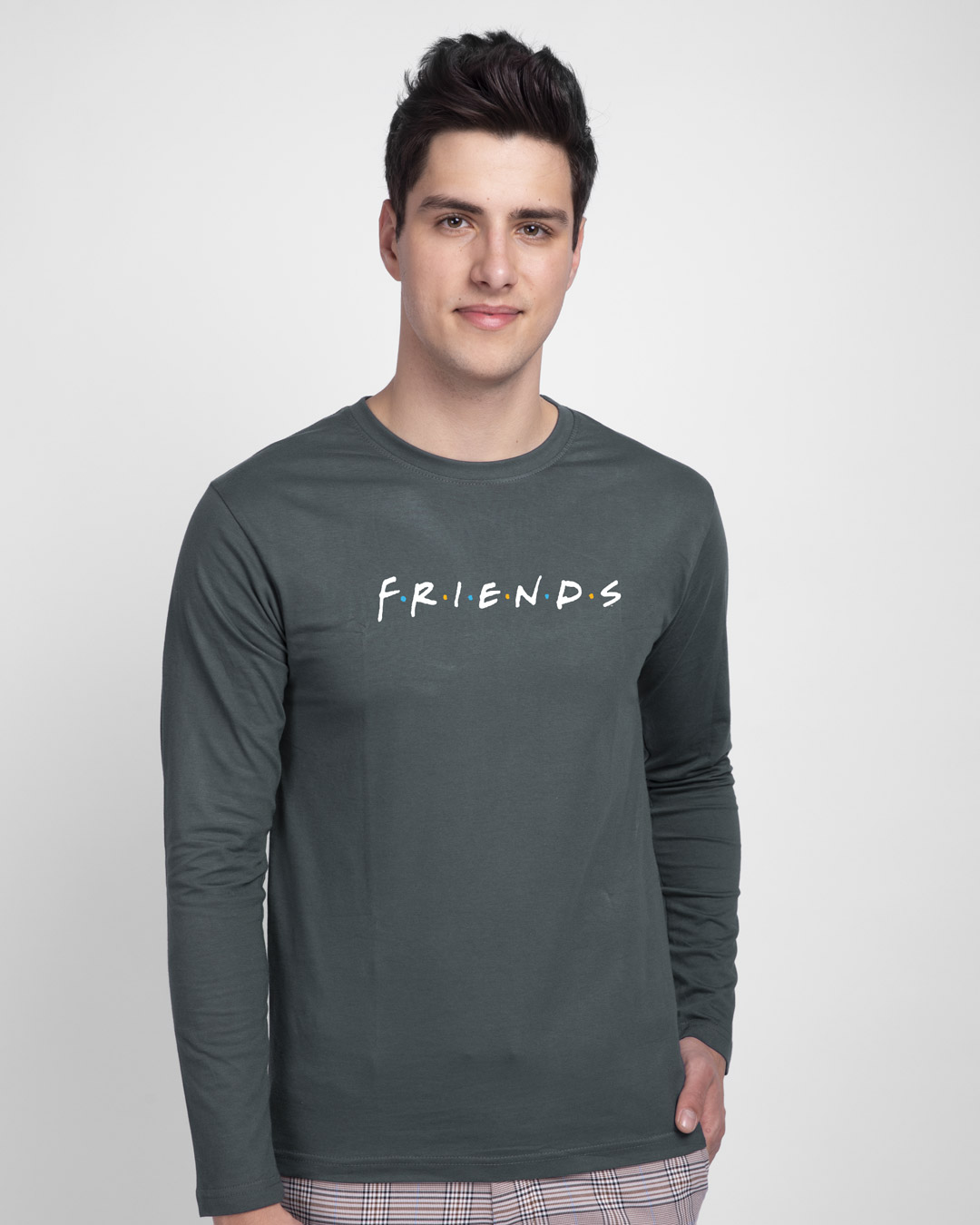 

Friends Logo Full Sleeve T-Shirt (FRL) Men' Printed Full Sleeve T-Shirt Bewakoof.com, Grey
