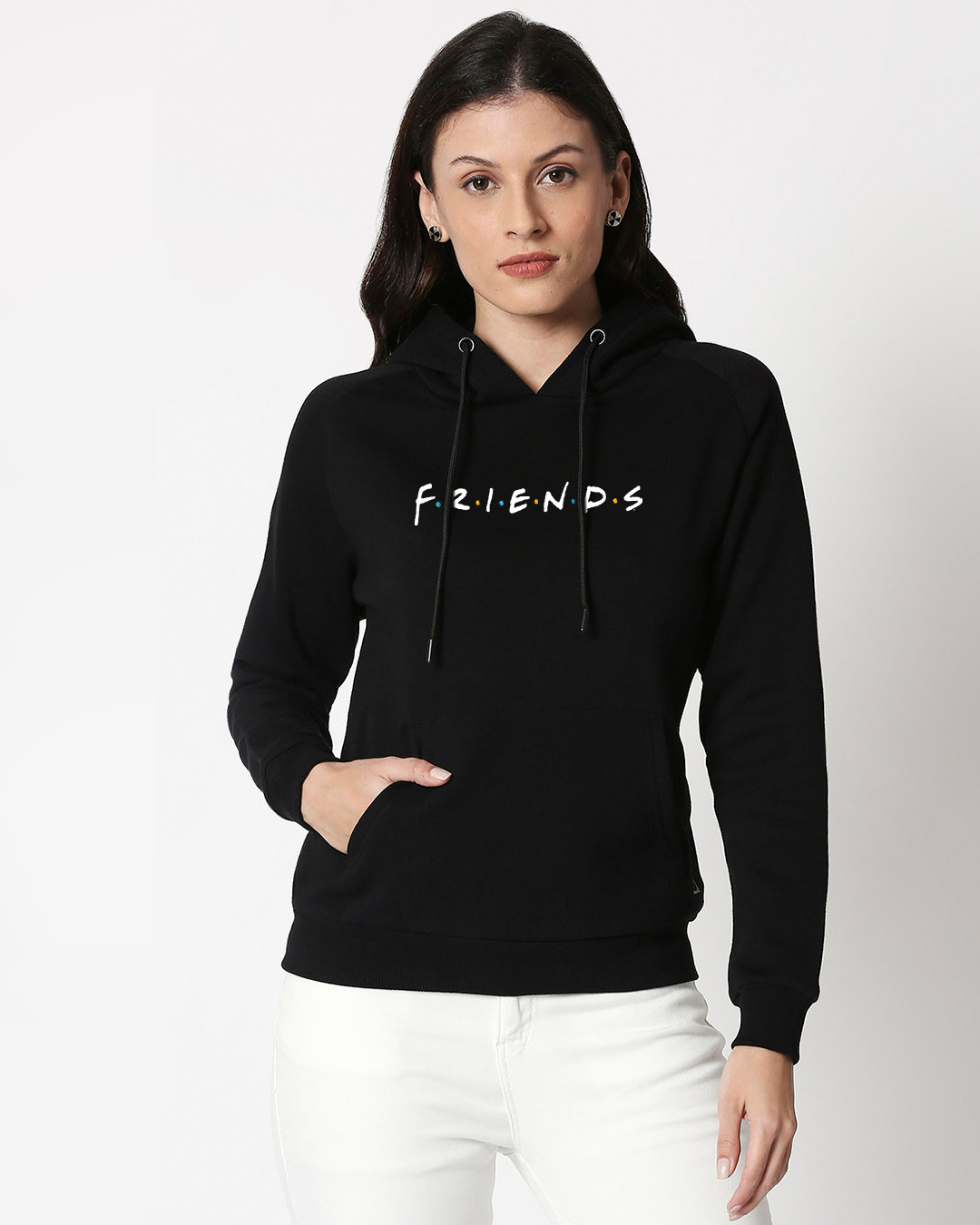 

Friends Logo Hoodie Sweatshirt Women' Printed Sweatshirt Hoodie Bewakoof.com, Black