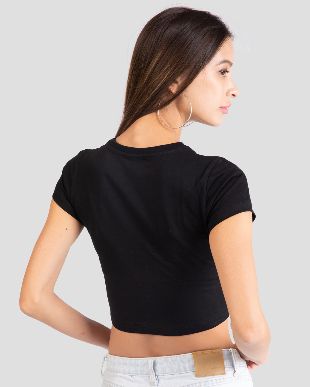 Shop Friends Logo Round Neck Crop Top T-Shirt (FRL)-Back