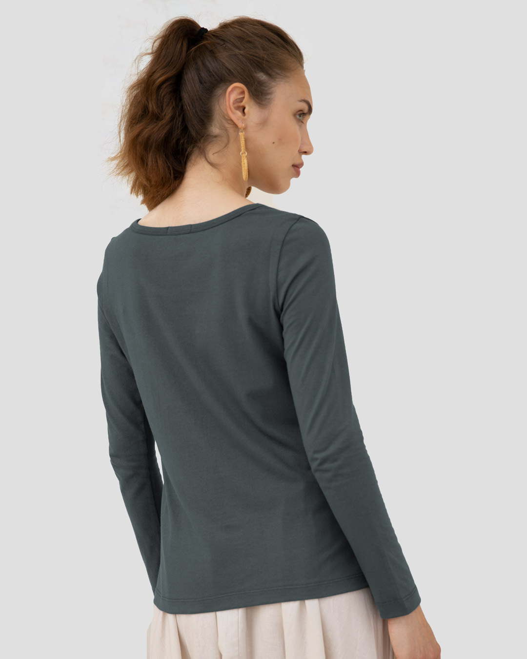 Shop Friends Logo Scoop Neck Full Sleeve T-Shirt (FRL)-Back