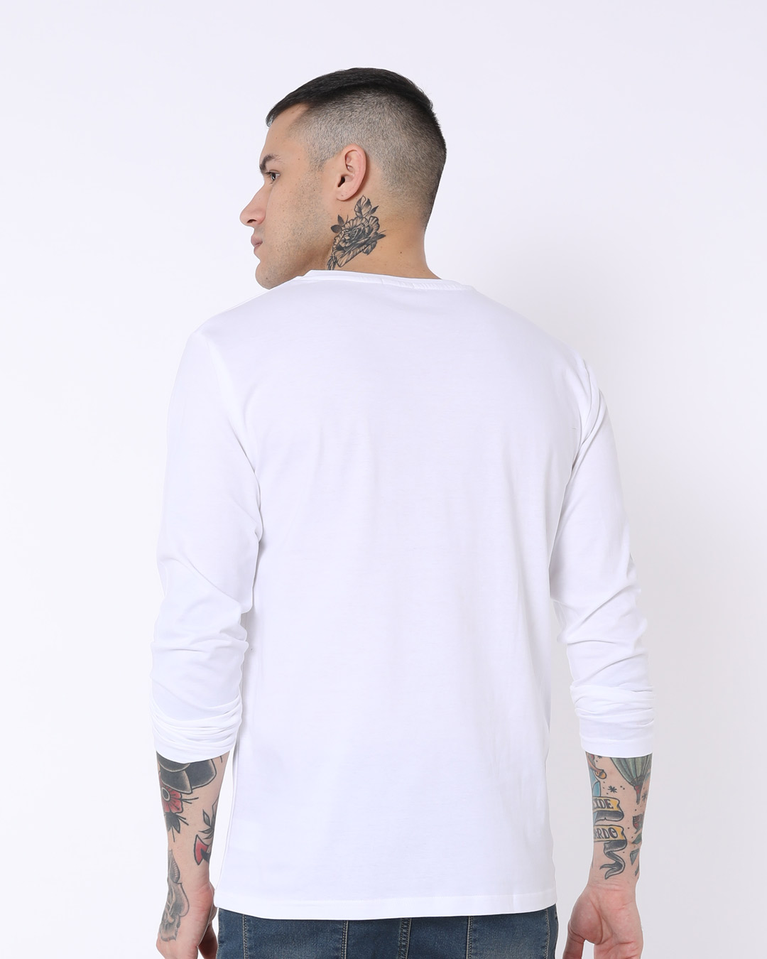 Buy Frontend Backend Full Sleeve T-Shirt for Men white Online at Bewakoof