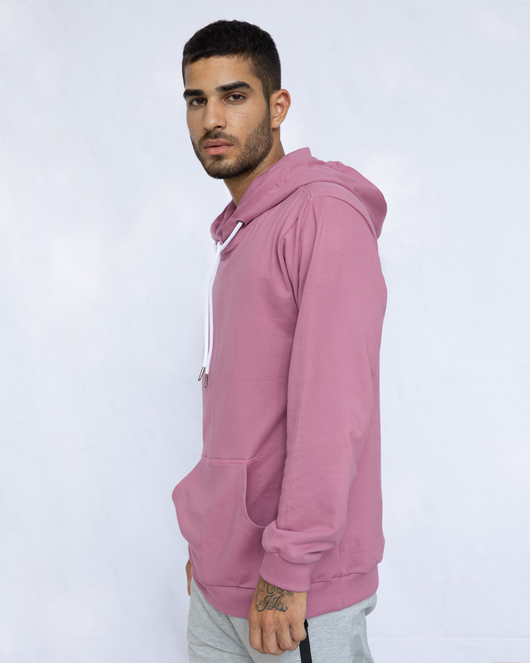 Shop Frosty Pink Fleece Hoodies-Back