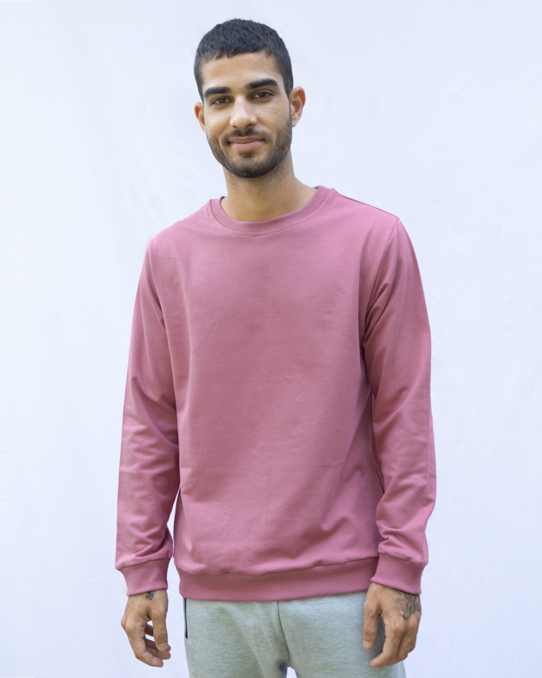 Shop Frosty Pink Fleece Light Sweatshirt-Back