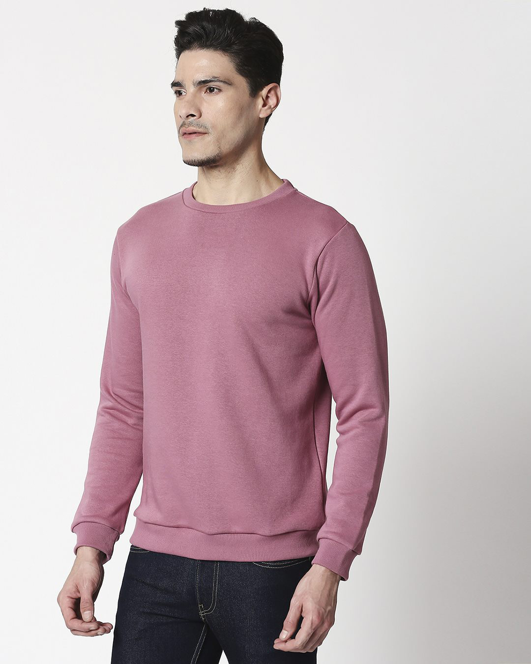 Shop Frosty Pink Fleece Sweatshirt-Back