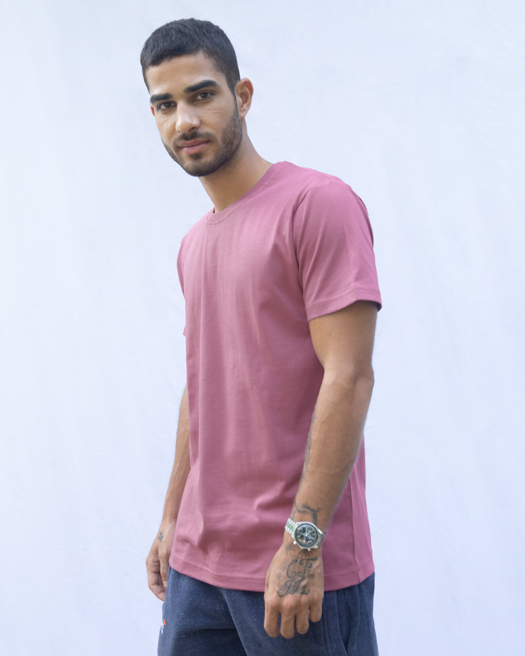 Shop Frosty Pink Half Sleeve T-Shirt-Back