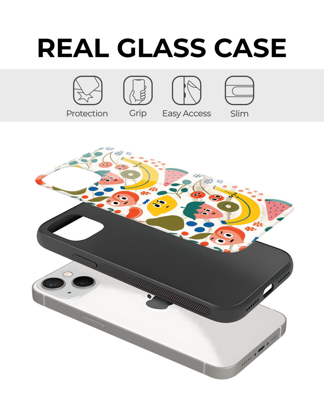 Shop Fruit Bowl Premium Glass Cover for Apple iPhone 12 Pro-Back