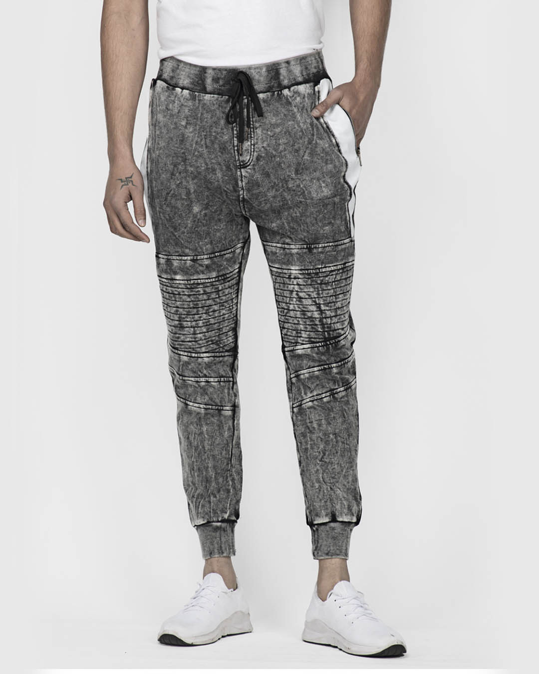 charcoal acid wash joggers