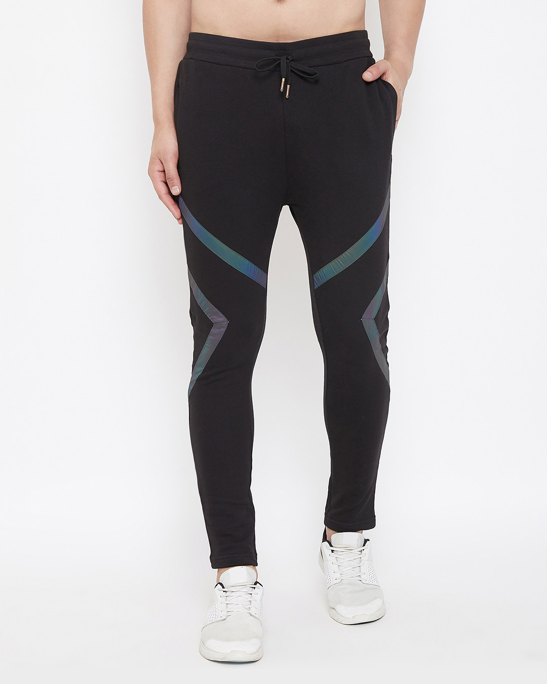 Buy Fugazee Black Rainbow Reflective Jogger Online at Bewakoof