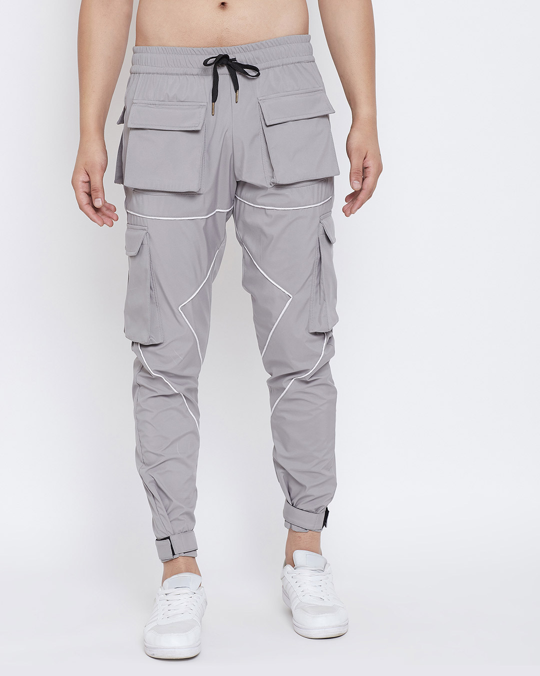 nylon cargo joggers