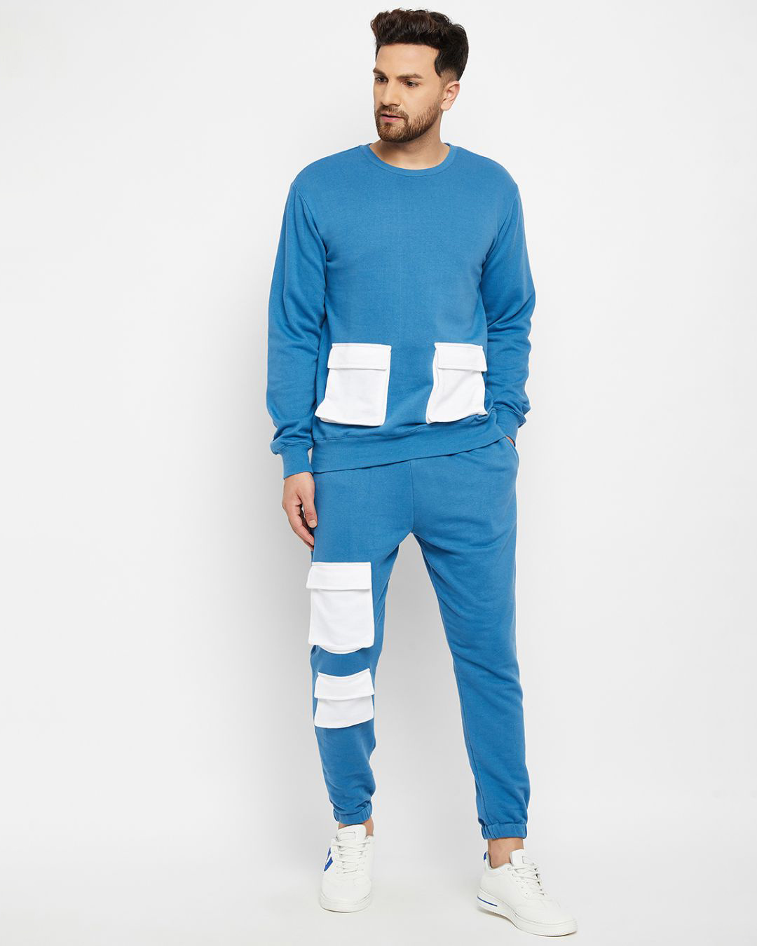 blue oversized tracksuit