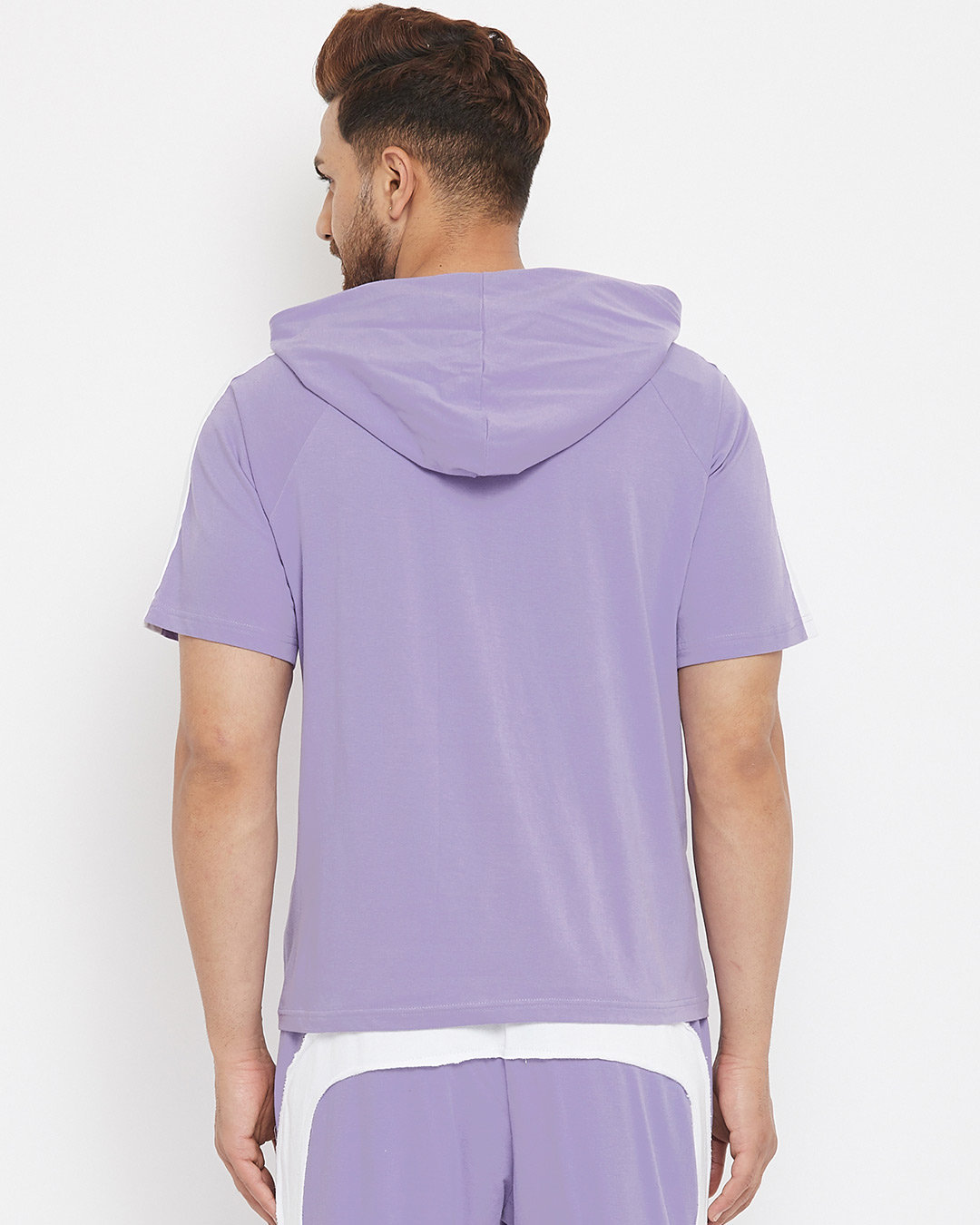 Shop Plum Oversized Hooded Tshirt-Back