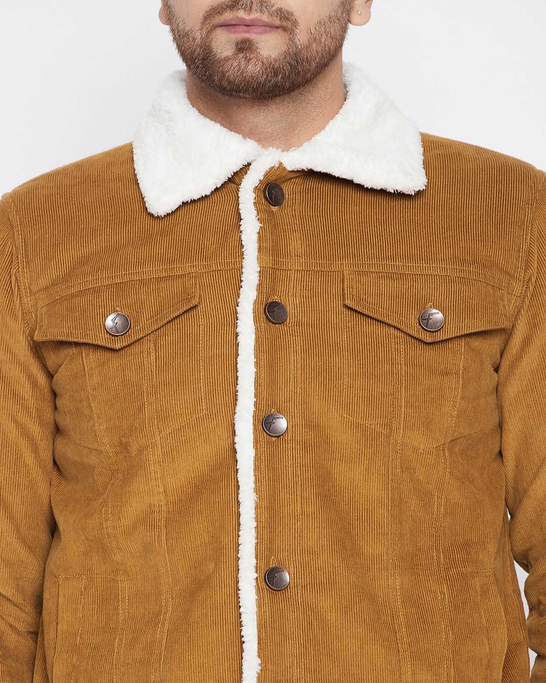 Shop Men's Brown Slim Fit  Jacket-Back