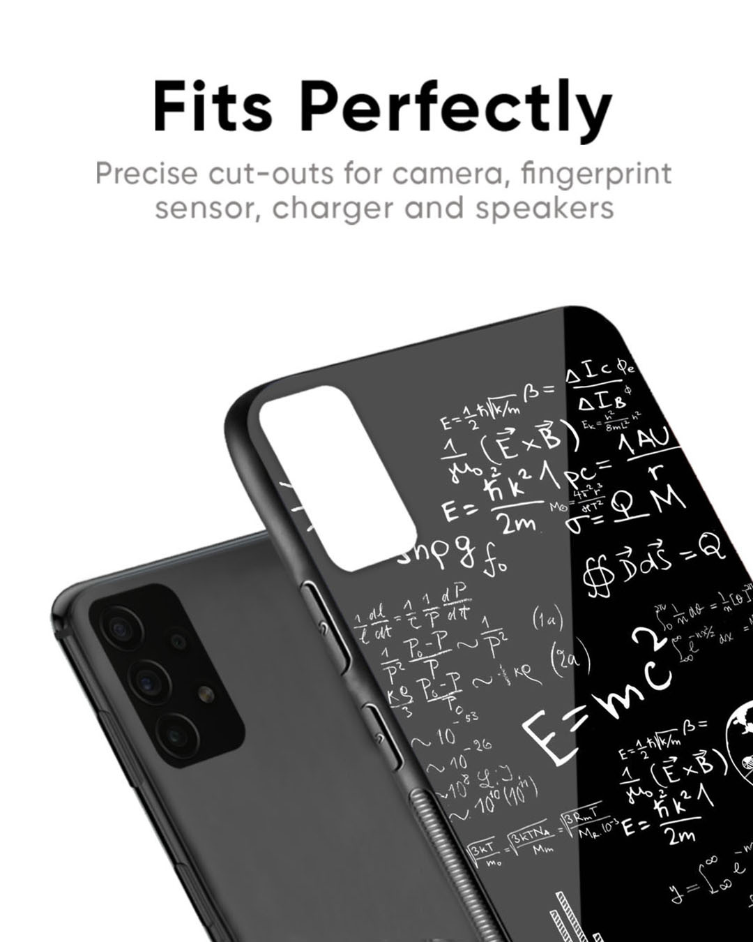 Shop Funny Math Premium Glass Case for OnePlus 6T (Shock Proof, Scratch Resistant)-Back