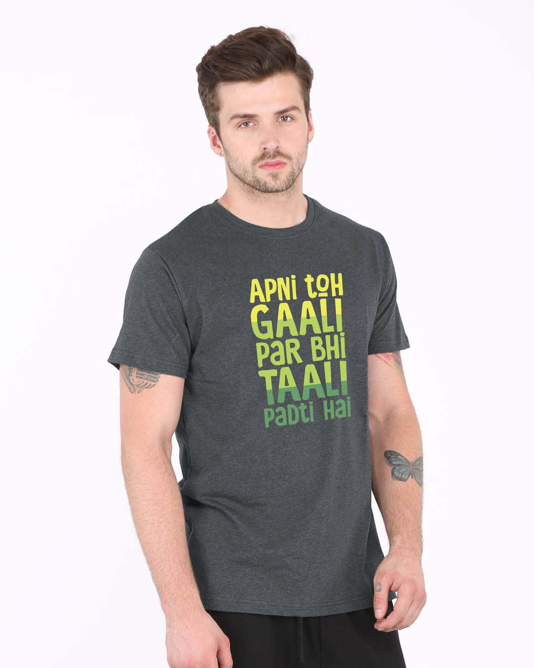 Shop Gaali Par Taali Half Sleeve T-Shirt-Back