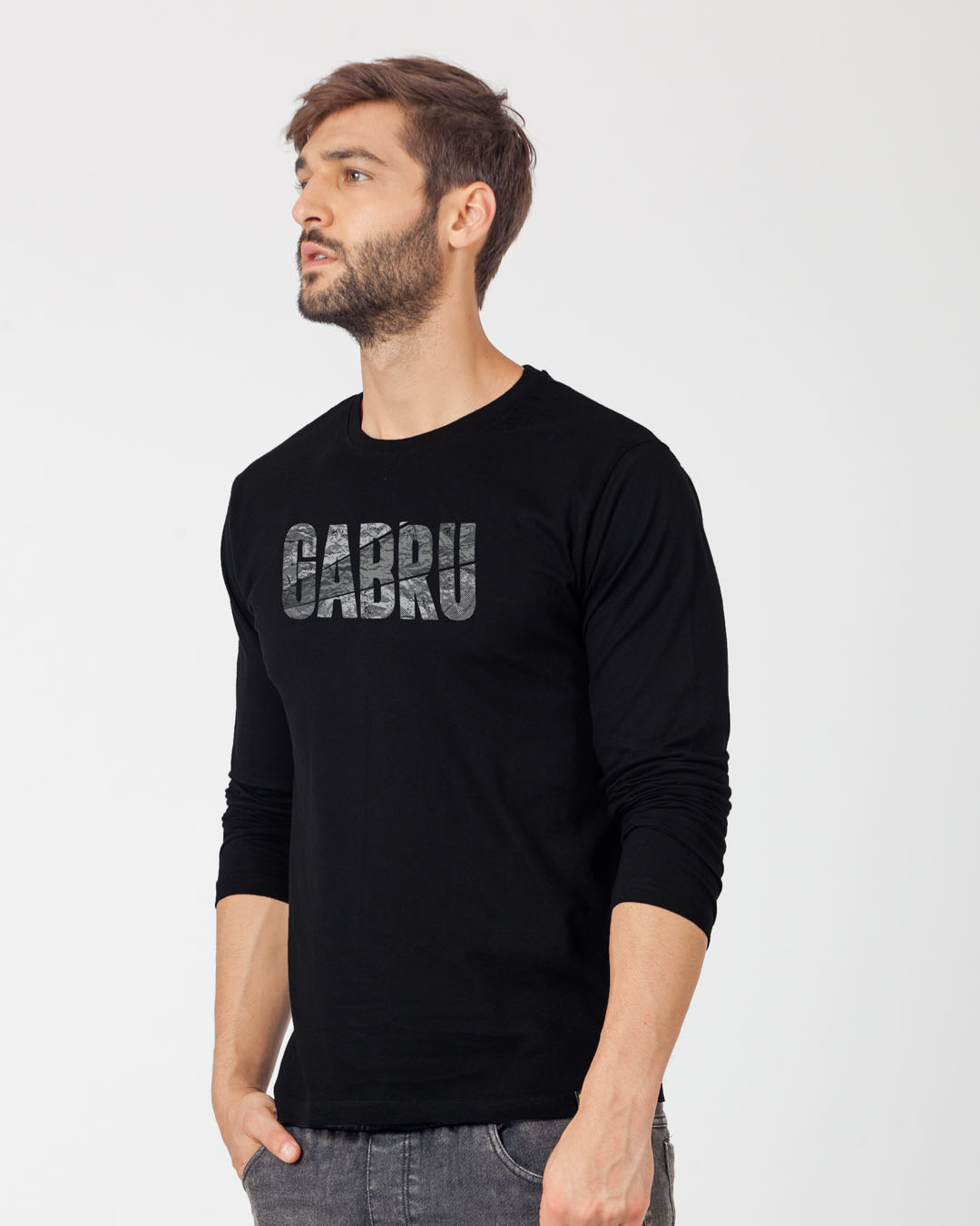Shop Gabru Grunge Full Sleeve T-Shirt-Back