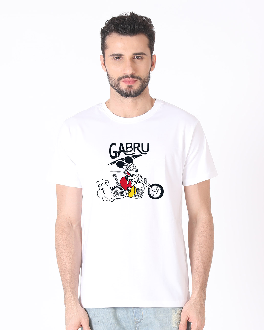 Shop Gabru Mickey Half Sleeve T-Shirt (DL)-Back