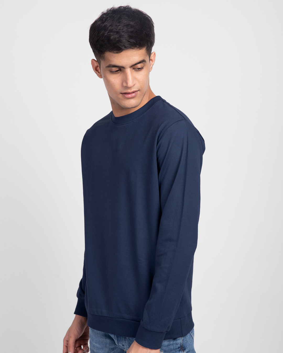 Shop Galaxy Blue Fleece Light Sweatshirt-Back