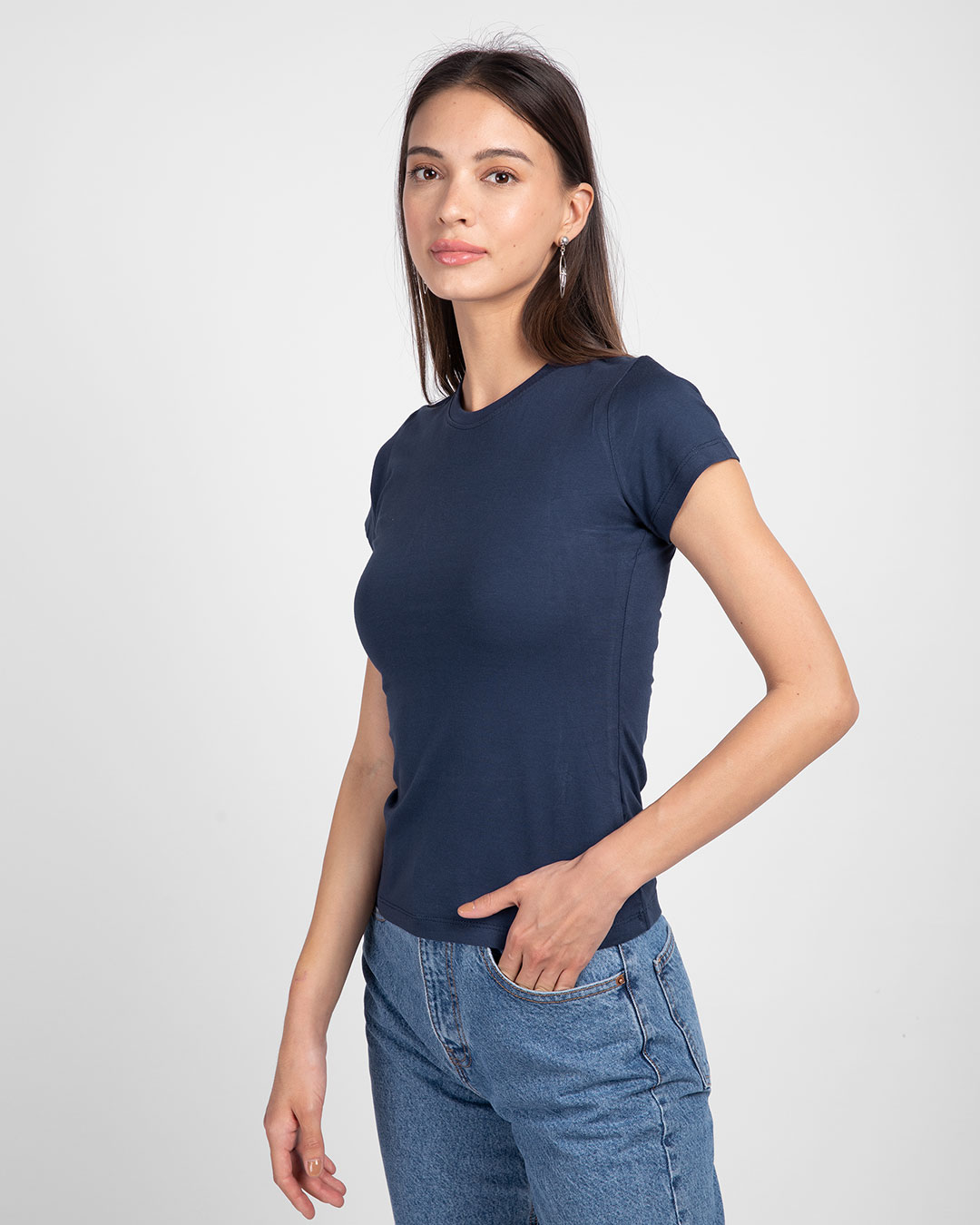 Shop Galaxy Blue Half Sleeve T-shirt-Back