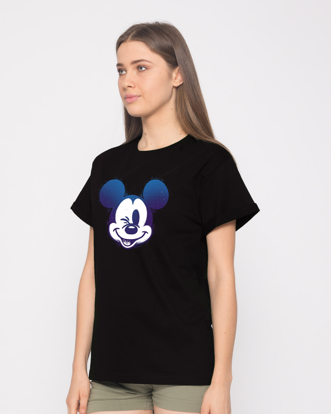 Shop Galaxy Mickey Boyfriend T-Shirt (DL)-Back