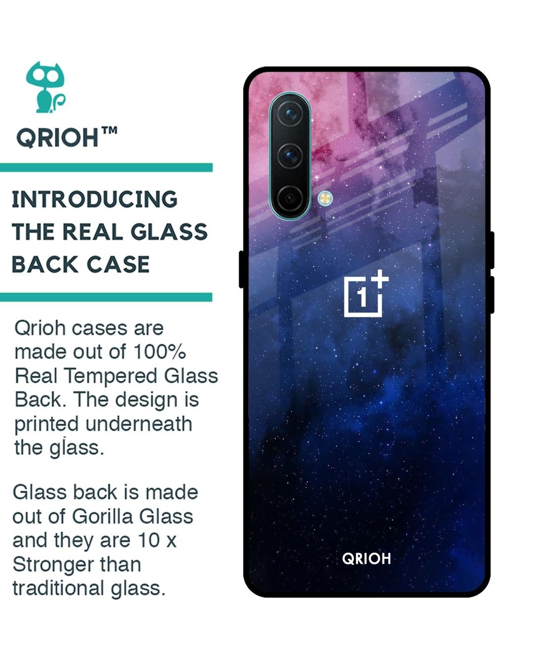 Shop Dreamzone Printed Premium Glass Cover For OnePlus Nord CE (Shock Proof, Impact Resistant)-Back