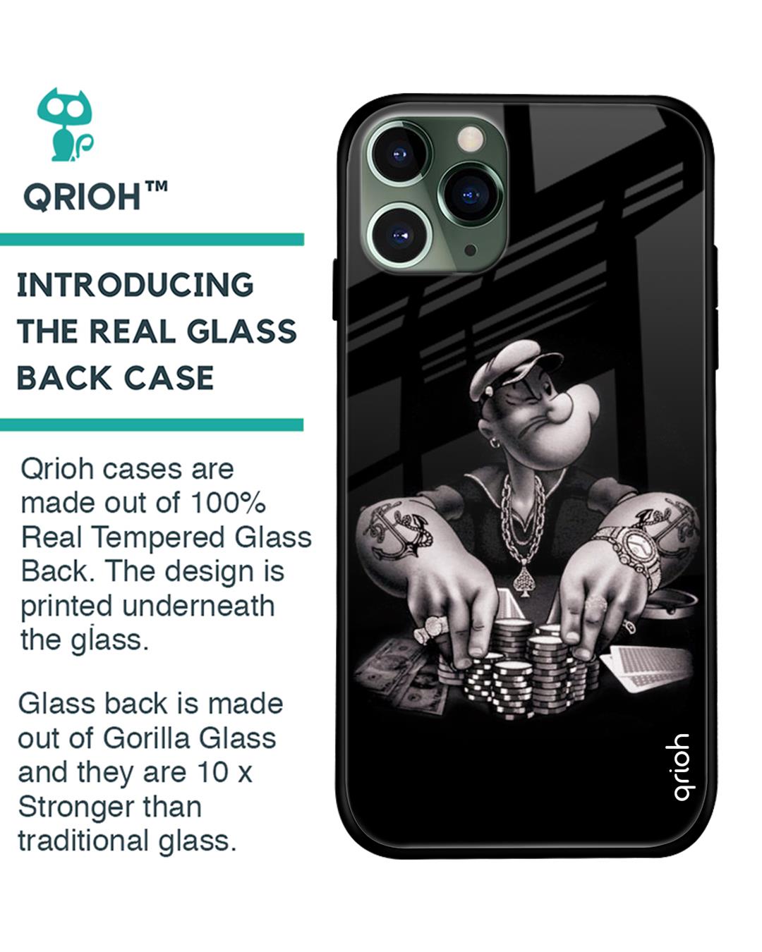 Shop Gambling Problem Printed Premium Glass Cover For iPhone 11 Pro Max (Impact Resistant, Matte Finish)-Back