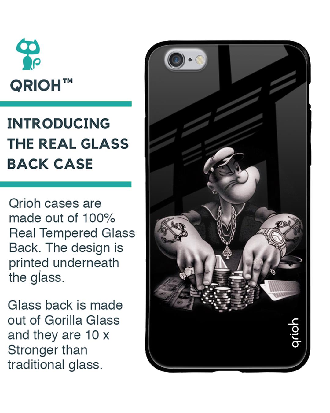Shop Gambling Problem Printed Premium Glass Cover For iPhone 6 (Impact Resistant, Matte Finish)-Back
